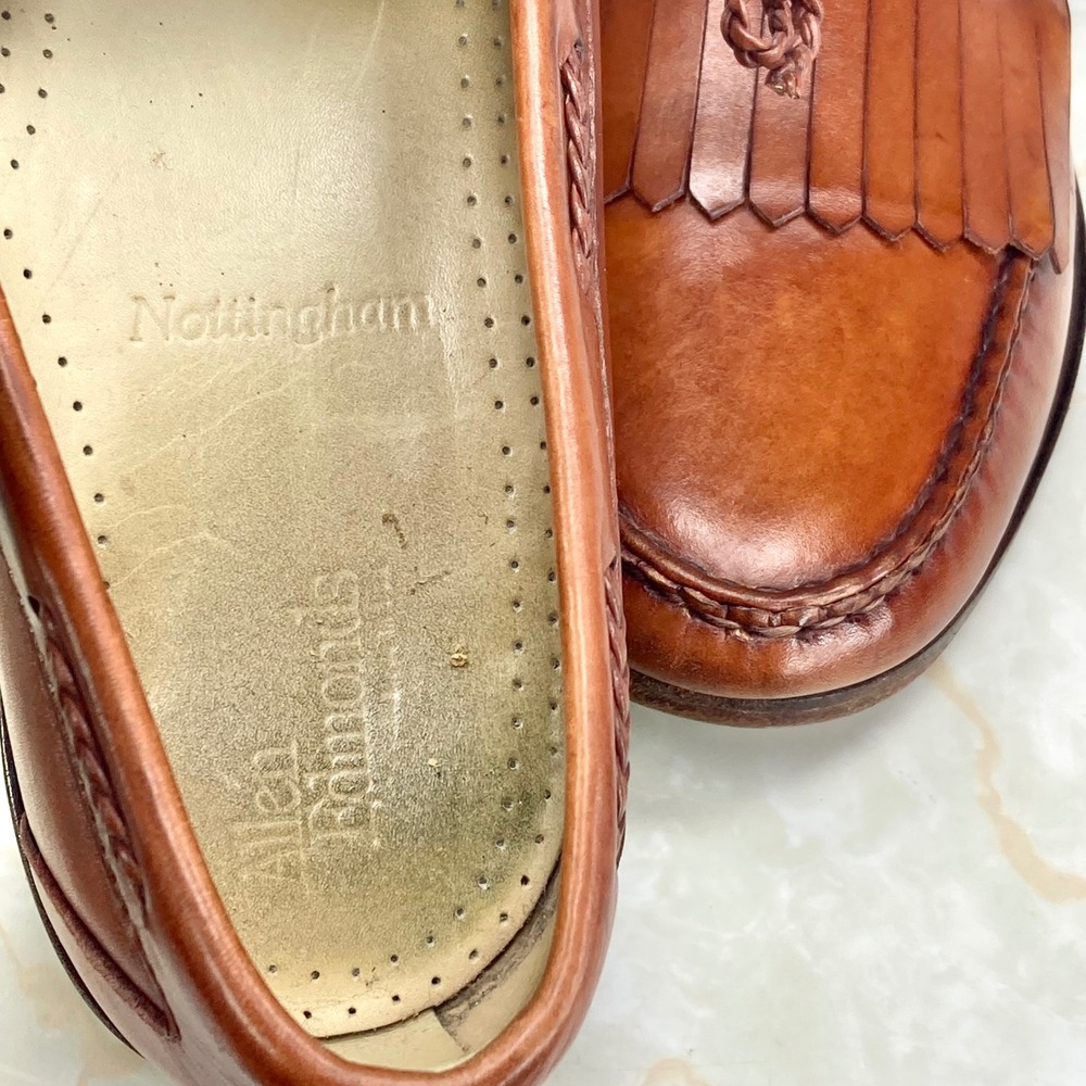 Allen Edmonds Nottingham Kiltie Tassel Loafers Mens 11 Brown Leather Dress Shoes - Picture 10 of 13